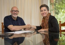 Félix Balboa, presidente de Fundación Phi y Mercedes Valle, responsable del proyecto "Lalibela Food Company"